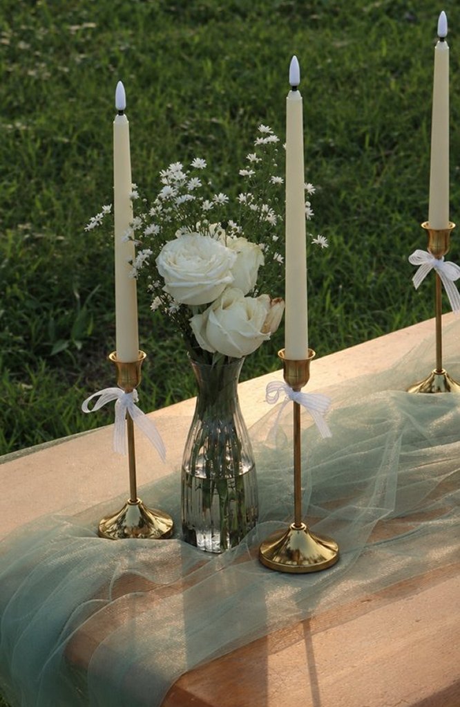 Fairy Dust with tiered gold candle holders