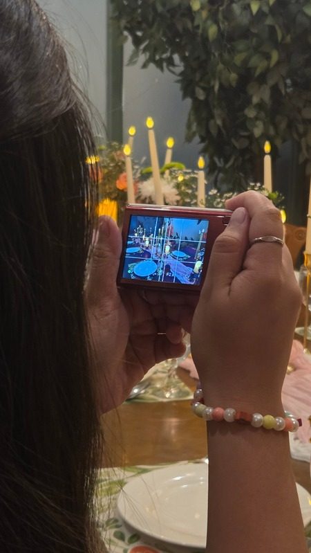 Guest taking a photo of the table