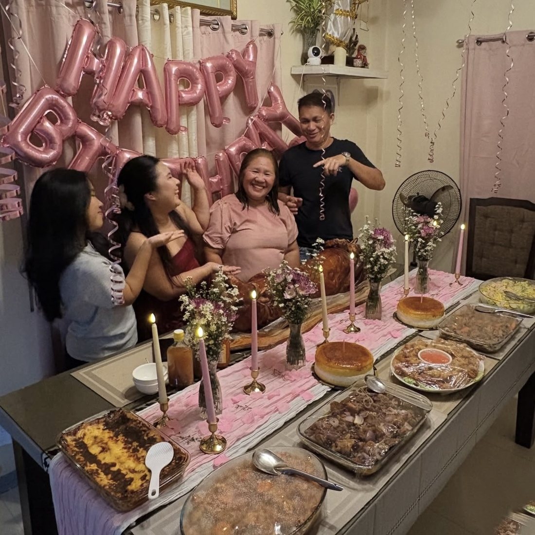 A pink birthday at home